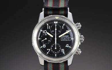 Sinn '203 Chronograph'. Men's watch in steel with black dial, 2000s