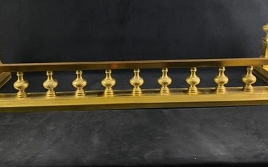 Solid Brass 19th Century Fireplace Fender