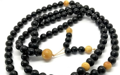 Staggering Amber Mala made from Round Amber beads