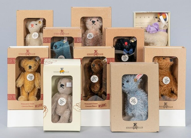Steiff Club Miniature Teddy Bears Group (10). Ten