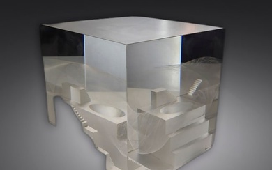 Steven Weinberg #88402 Sculpture Cube Art Glass
