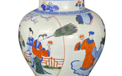 十七世纪五彩人物纹大瓶 TRANSITIONAL PERIOD WUCAI VASE