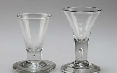 TWO 18TH CENTURY FIRING GLASSES
