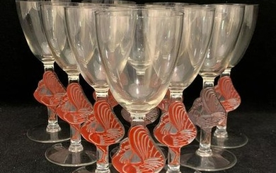 Ten R. Lalique William Cocktail Glasses