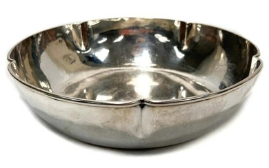 The Kalo Shops Sterling Silver Hand Wrought Scalloped Bowl #40, circa 1920