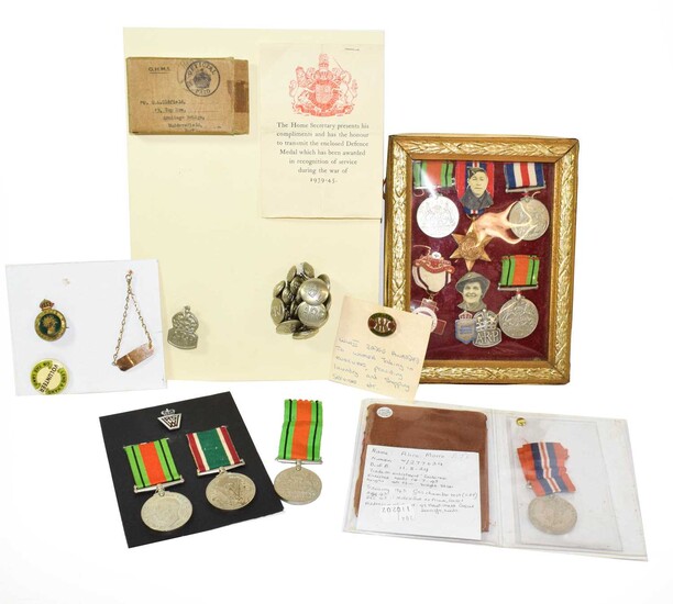 A Small Quantity of Second World War Civil Defence Medals and Militaria