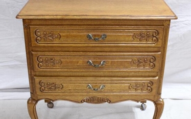 Three Drawer Light Oak Country French Chest