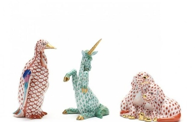 Three Herend Porcelain Animals