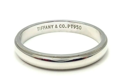 Tiffany & Co. Platinum 4mm Mens Wedding Band Ring Size