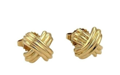 Tiffany & Co. Signature X Earrings 18 Karat Yellow Gold