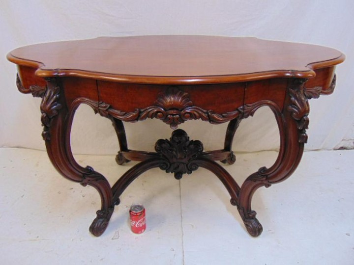 Turtle top carved base table, carved mahogany turtle