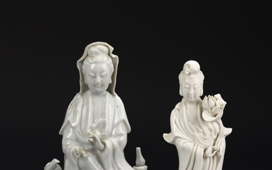Two Chinese Guanyin Statues