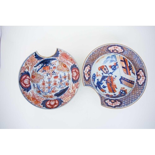Two Japanese Arita porcelain barbers bowls, 17th century, de...