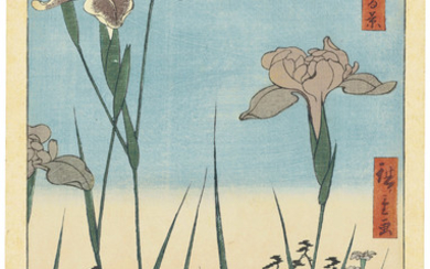 UTAGAWA HIROSHIGE (1797-1858), Horikiri Iris Garden (Horikiri no hanashobu)