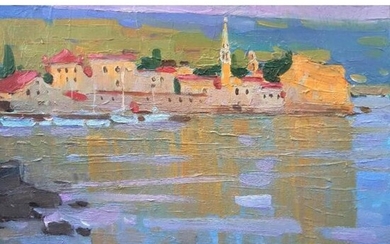 Ukrainian Impressionism, Artist Signed, "Summer Sunset"
