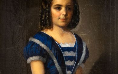 Unidentified Artist (prob. Austrian), Portrait of a Girl in a Blue Dress