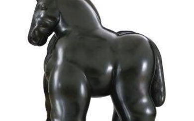 VERY LARGE BOTERO BRONZE SCULPTURE OF THE TROJAN HORSE
