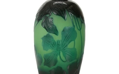 Vase, Signed D'Argental French Cameo Art Glass