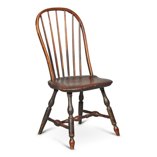 Very Fine and Rare Brown-Painted Bow-Back Windsor Side Chair, Lancaster County, Pennsylvania, Circa 1785