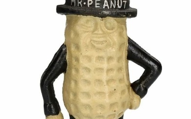Vintage 11 Inch Tall Planters MR. PEANUT Cast Iron Coin Bank