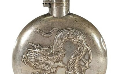 Vintage Chinese 90 silver wiskey mini bottle