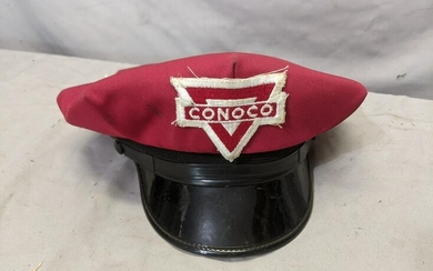 Vintage Conoco Gas Train Attendant Cap Hat