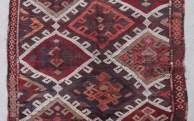 Vintage Flat Weave Turkish Rug