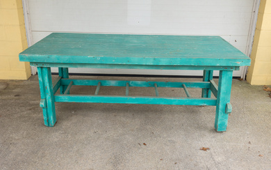 Vintage Painted Wooden Farm Table