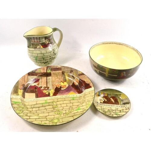 Vintage ROYAL DOULTON Monk Character wash set to include a l...