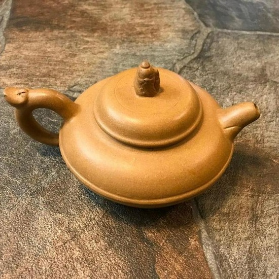Vintage Yixing Clay Scholar Tea Pot