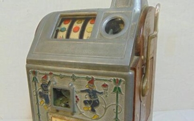 Vintage slot machine, O/.D. Jennings & Co. , oak sides