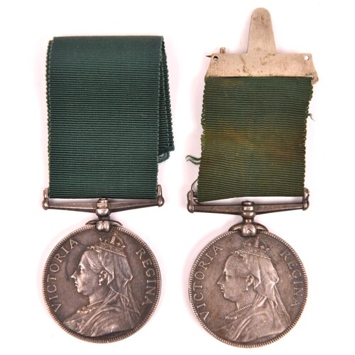 Volunteer Force Long Service medal, Vic UK issue (2495 Coy S...