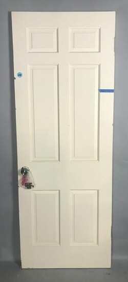 White Painted Wood Panel Door