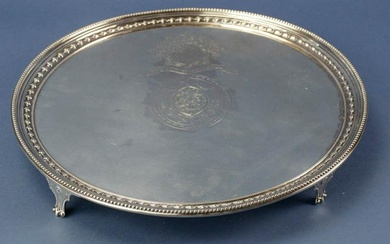 William Tirrell Silver Footed Salver, 1783