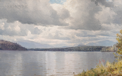 William Trost Richards (American, 1833-1905) Adirondack Lake