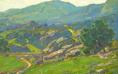 William Wendt (1865-1946) Laguna Hills 25 x 30 in. framed...