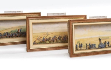 World War I. France. Pewter figures (Fine painting)
