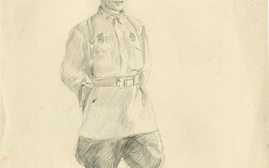 Неизвестный художник, Командир полка гвардии майор Кобец