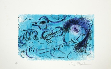 MARC CHAGALL COLOR LITHOGRAPH, #5/90