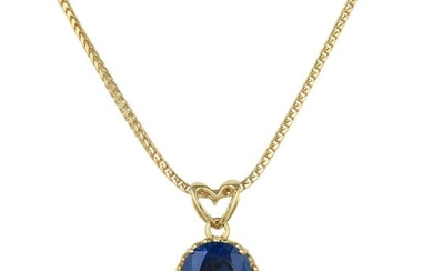 A 9.74-Carat Unheated Sapphire Pendant Necklace