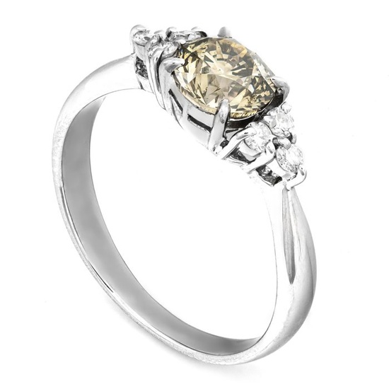 1.16 tcw SI1 Diamond Ring Platinum - Ring - 1.01 ct Diamond - 0.15 ct Diamonds