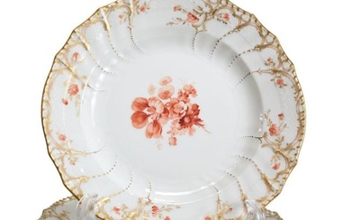 11pc KPM Royal Berlin Hand Painted Porcelain Plates c1900 8 3/8in. florals 10/6