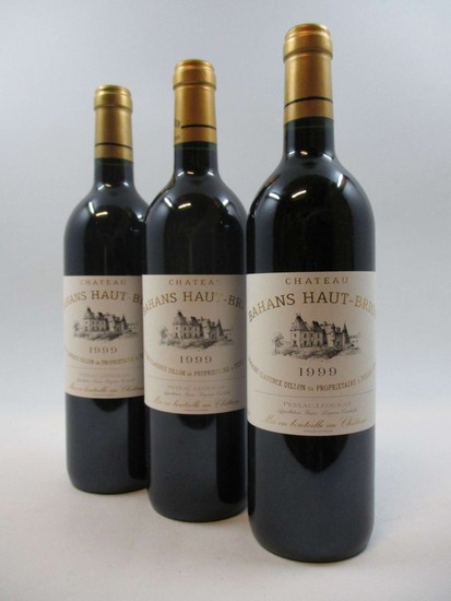 12 bouteilles CHÂTEAU BAHANS HAUT BRION 1999 Pessac Léognan Caisse bois d'origine