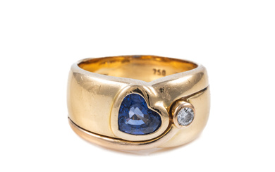 1.20ct Sapphire and Diamond Ring