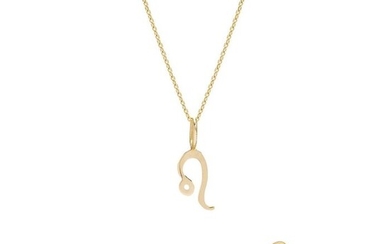 14 kt. Gold, Yellow gold - Necklace with pendant, Ring, Set