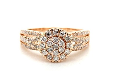 14 kt. Pink gold - Ring - 0.54 ct Diamond