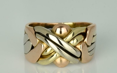 14 kt. Pink gold, White gold, Yellow gold - Ring