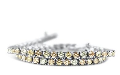 14 kt. White gold - Bracelet - 3.02 ct Diamonds - no reserve price