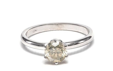 14 kt. White gold - Ring - 1.06 ct Diamond - No Reserve Price