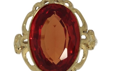 14 kt. Yellow gold - Ring Spinel